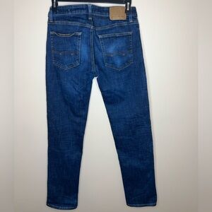 American Eagle Outfitters Men's Dark Blue Slim Straight Jeans Size 30x32